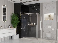 Душевое ограждение Ambassador Intense 110021101IX-100IX (120х100х200) прямоугольник,хром,стекло прозрачное,раздвижная,2 места