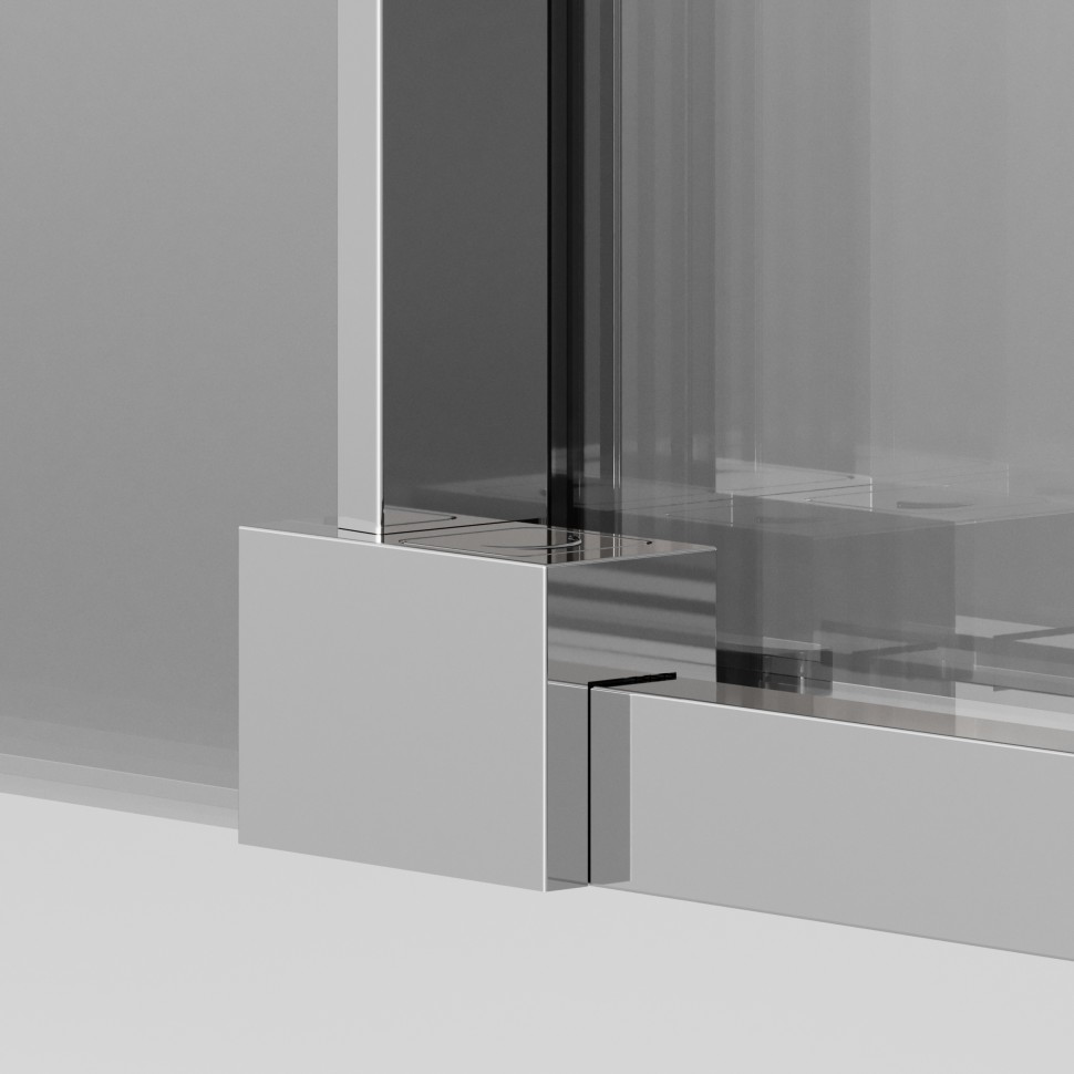 Душевое ограждение Ambassador Intense 110021101IX-100IX (120х100х200) прямоугольник,хром,стекло прозрачное,раздвижная,2 места