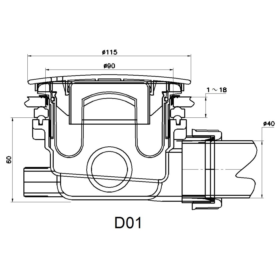 Душевой поддон с сифоном RGW SMC/R-C (12350499-0101)