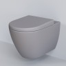 Унитаз Queen 113T20301R (570*360*400) СЕРЫЙ МАТОВЫЙ подвесной БЕЗОБОДКОВЫЙ, 1 место