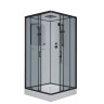 Душевая кабина Niagara Premium NG-6901-01Q BLACK (90х90х210) низкий поддон(16 см),черный,стекло тонированное,4 места