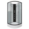 Душевая кабина Niagara Classic NG-6703-14BKG (80х80х200) средний поддон(26см),черный,стекло прозрачное,4 места