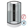 Душевая кабина Niagara Classic NG-6703-14BKG (80х80х200) средний поддон(26см),черный,стекло прозрачное,4 места