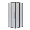 Душевое ограждение Niagara Nova NG-6824-34ВLACK (100х100х195) квадрат,черный матовый,двери раздвижные,стекло прозрачное,1 место
