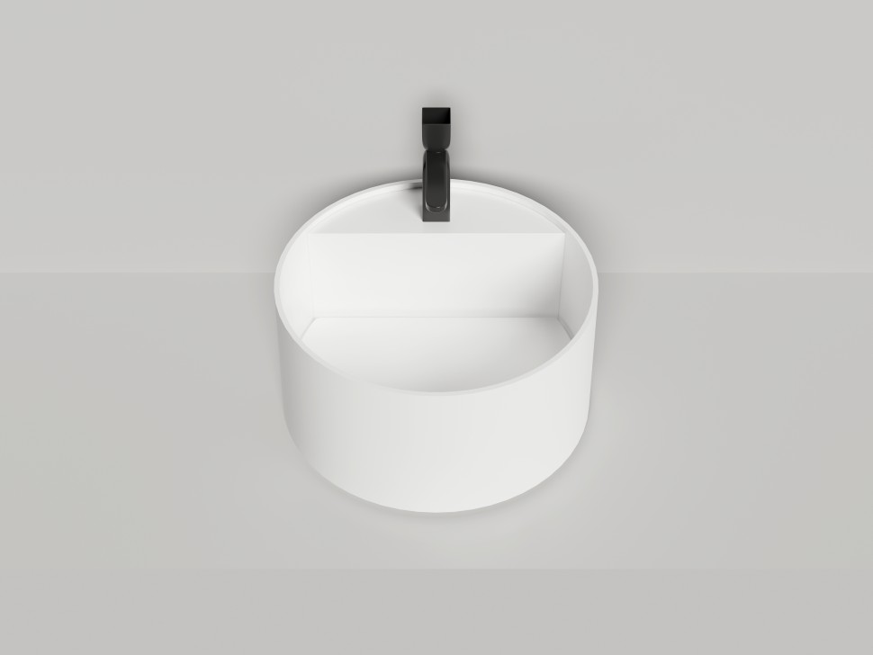 Раковина накладная ARMONIA ROUND TOP 02  без отверстия под смеситель 450х450х250 S-Stone Матовое