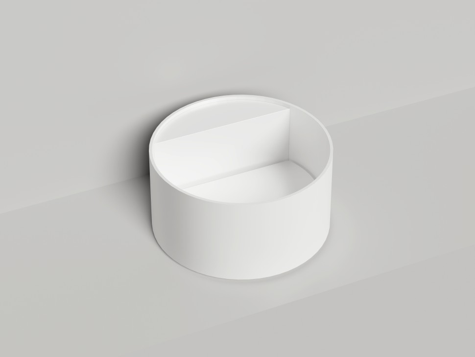 Раковина накладная ARMONIA ROUND TOP 02  без отверстия под смеситель 450х450х250 S-Stone Матовое