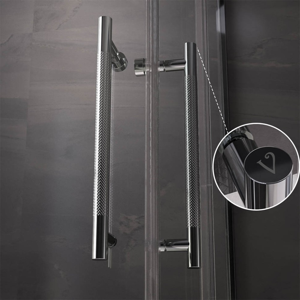 Душевой угол Veconi Premium Trento PTC-20CH, 800Х800x2000, хром, стекло прозрачное