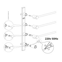 Полотенцесушитель электрический, встроенный Timo Saona 030/03SM черный