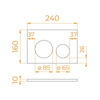 Кнопка слива RGW SWH-07W