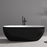 Акриловая ванна ABBER AB9241MB черная матовая