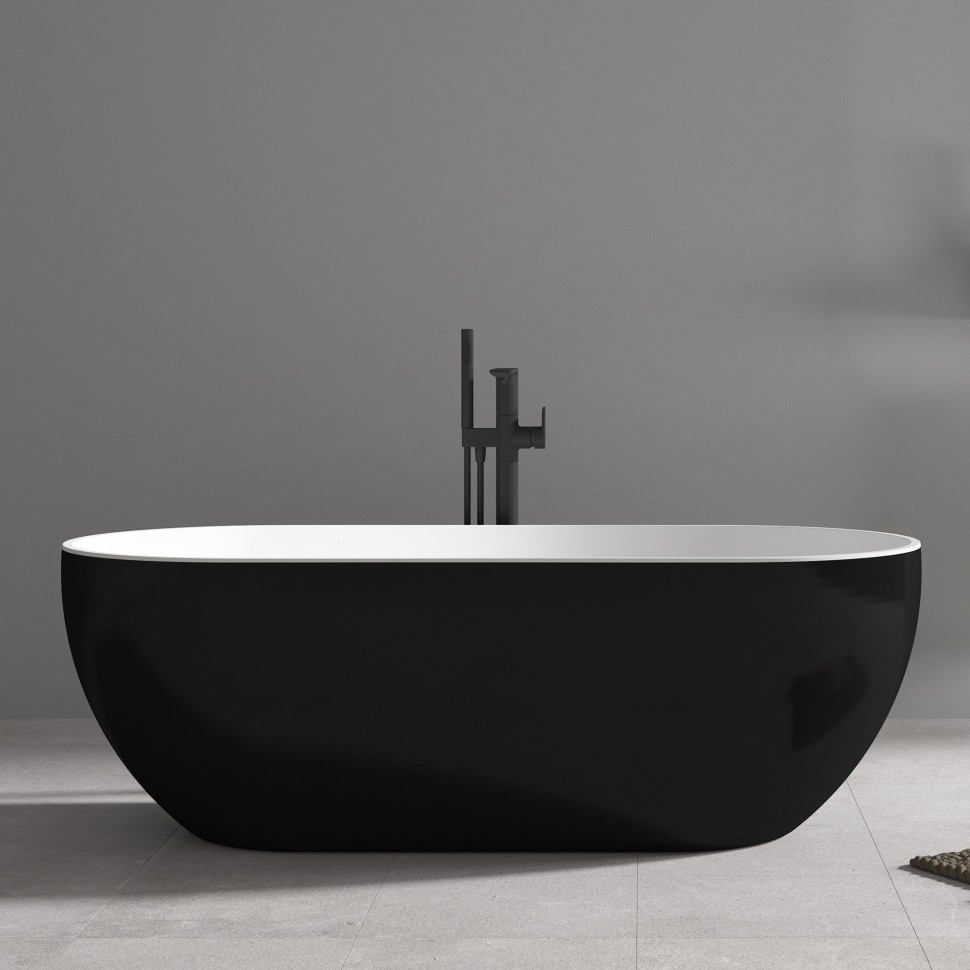 Акриловая ванна ABBER AB9241MB черная матовая