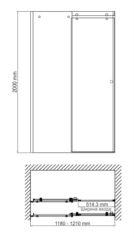 Фильс (Vils) 56R05 Душевая дверь