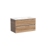 Тумба подвесная SANCOS Urban 890х450х550, c двумя ящиками оснащенными доводчиками, дуб чарльстон , арт. UR90ECH