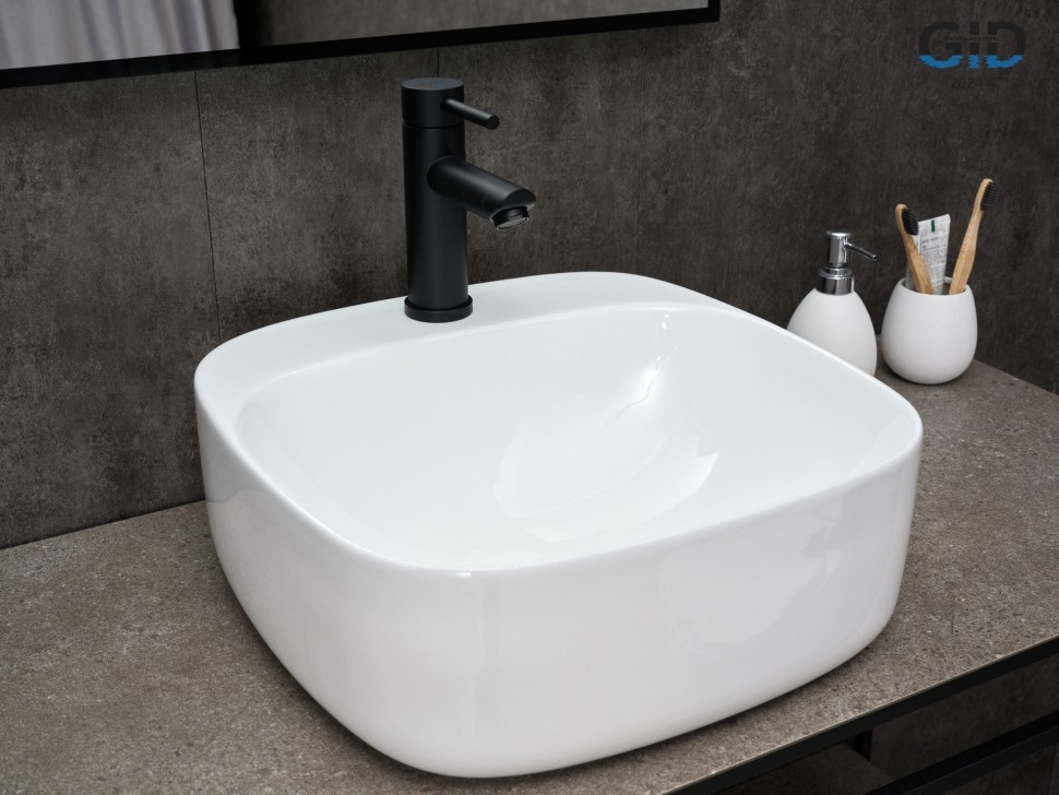 Раковина Gid N9284 51219 накладная белая 42x42x15.5