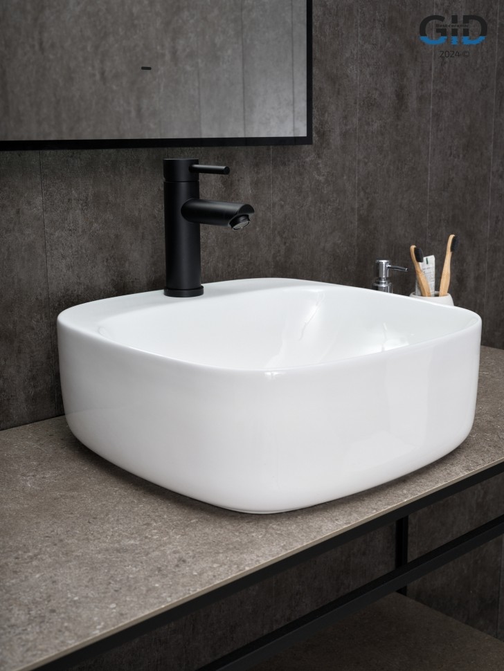 Раковина Gid N9284 51219 накладная белая 42x42x15.5