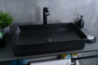 Раковина Gid Bm9396 53344 накладная черная матовая 60x34x11