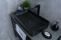 Раковина Gid Bm9396 53344 накладная черная матовая 60x34x11