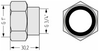 Комплект фитингов прямой (G 1&quot; НГ х G 3/4&quot; ВР) / 2 шт.