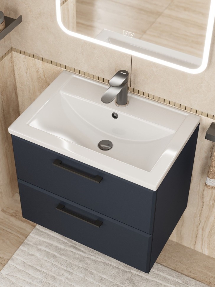 Тумба под раковину для ванной Uperwood Foster New 60 см, подвесная, черная