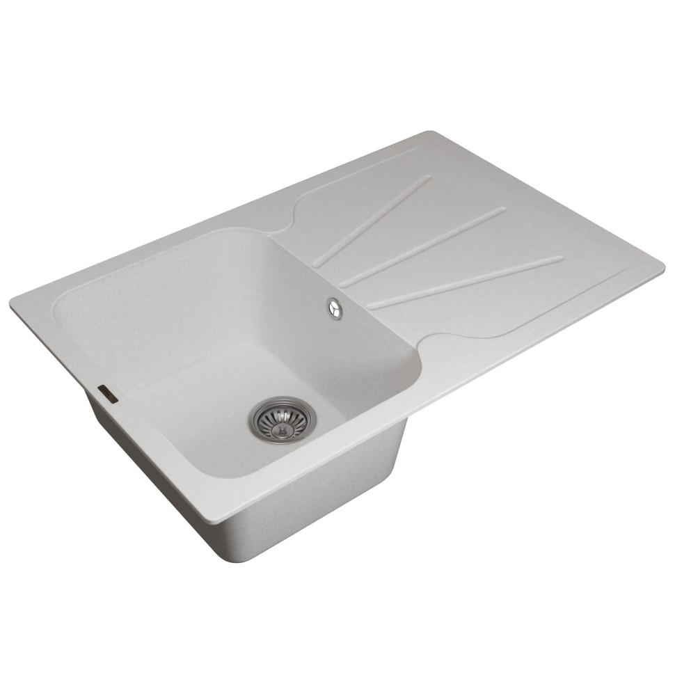 Кухонная мойка кварцевая Uperwood Quartz Premium UPD-04-01, прямоугольная, белая