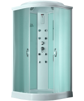 Timo eco TE-0709 душевая кабина 90*90*218, турецкая баня хамам, стульчик прозрачный