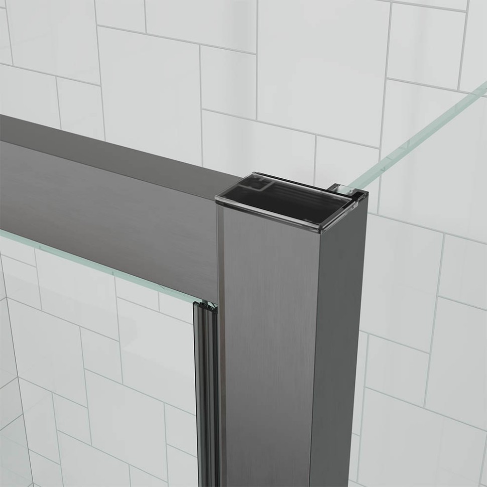 Душевой угол Veconi Ottimo P20SP GR, 1000х700х1900 графит брашинг, стекло тонированное матовое