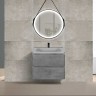 База под раковину Vico 600 подвесная, 2 выкатных ящика soft close, Beton