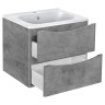 База под раковину Vico 600 подвесная, 2 выкатных ящика soft close, Beton