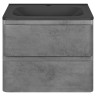 База под раковину Vico 600 подвесная, 2 выкатных ящика soft close, Beton