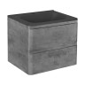 База под раковину Vico 600 подвесная, 2 выкатных ящика soft close, Beton