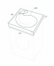Раковина над стиральной машиной WINKEN 740431, белая, 60х60, с комплектом, Paulmark