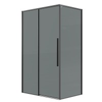 Душевое ограждение Grossman Galaxy 100.K33.01.140.42.10-200.K33.01.70.42.10 (140х70х195) раздвижная,графит сатин,стекло тонированное,2 места