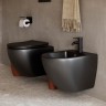 Подвесной унитаз Metropol Rimless черный матовый