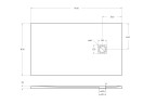 Душевой поддон из искусственного мрамора в комплекте с сифоном BelBagno UNO TRAY-MR-UNO-AH-140/80-35-W-CR