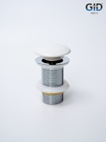 Донный клапан Gid без перелива Whm100 74403K белый матовый 7x7x10