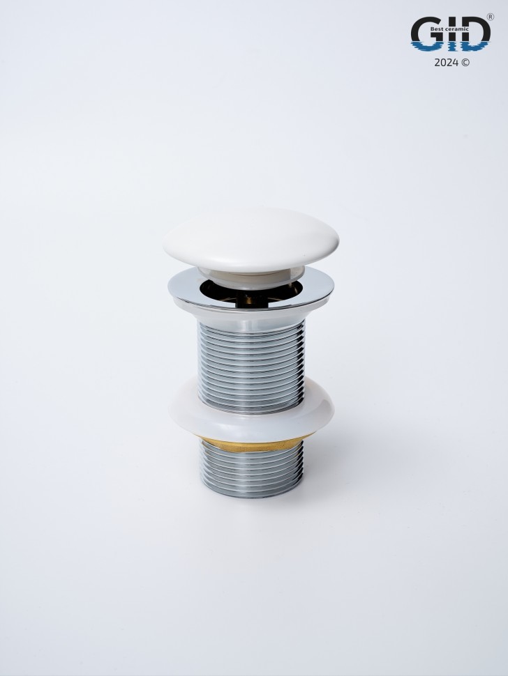 Донный клапан Gid без перелива Whm100 74403K белый матовый 7x7x10