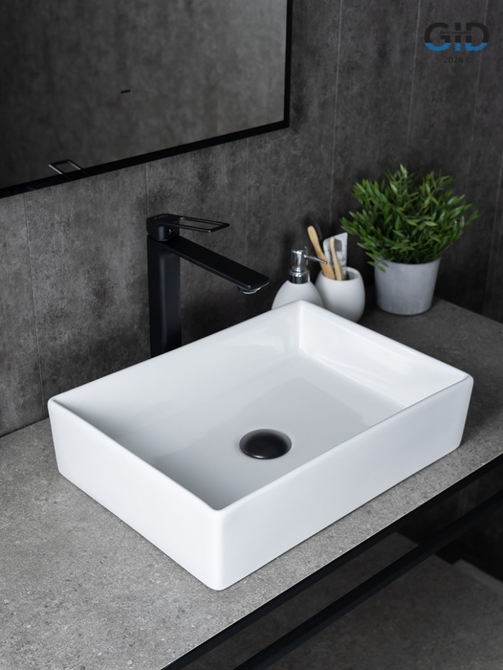 Раковина Gid N1204 51225 накладная белая 45x32x11