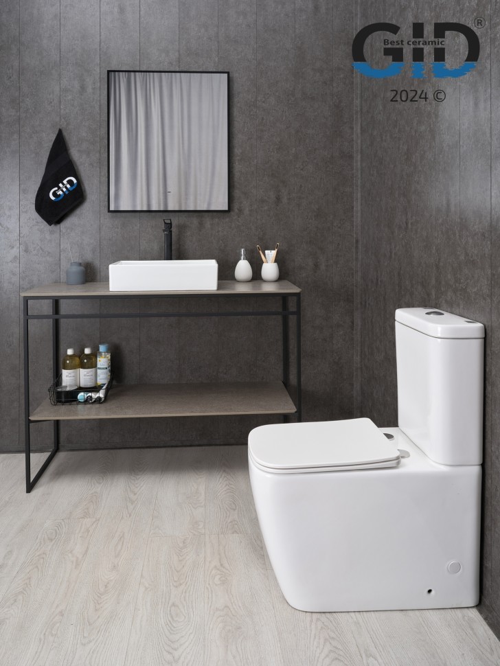 Раковина Gid N1204 51225 накладная белая 45x32x11