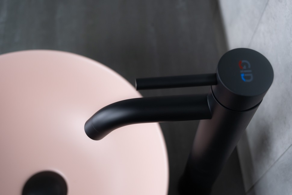 Раковина Gid 9081pkm 53403 накладная розовая матовая 36x36x14