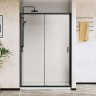 Душевая дверь City VDS-5CT140CLB, 1400, черный, стекло прозрачное