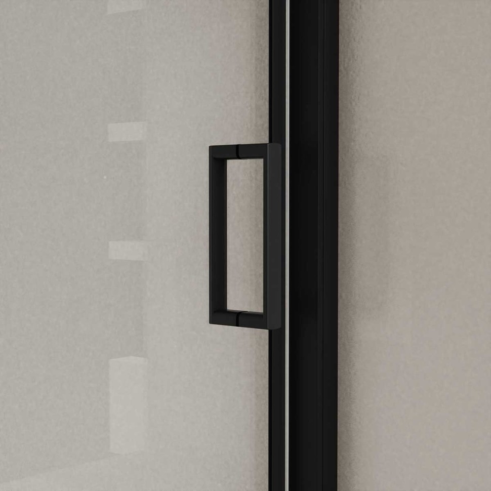 Душевая дверь City VDS-5CT140CLB, 1400, черный, стекло прозрачное