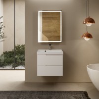 AQM900360WH &quot;S3&quot; тумба под умывальник подвесная 60 см., цвет белый глянец.