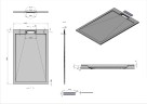 Поддон для душа из искусственного камня VST-4SRL9014W, 1400*900*25, белый матовый