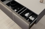 База под раковину Vincea  Elise 1000 подвесная, правая, 2 выкатных ящика soft close, серый матовый