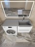 Раковина над стиральной машиной Uperwood Cosmos Quartz 120 см, правая, крыло слева, серый шелк