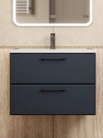 Тумба под раковину для ванной Uperwood Foster New 70 см, подвесная, черная