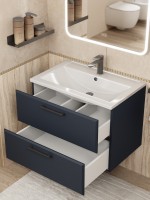 Тумба под раковину для ванной Uperwood Foster New 70 см, подвесная, черная