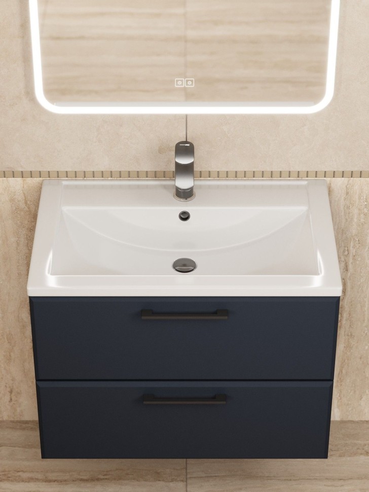 Тумба под раковину для ванной Uperwood Foster New 70 см, подвесная, черная