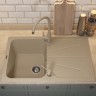 Кухонная мойка кварцевая Uperwood Quartz Premium UPD-04-02, прямоугольная, бежевая