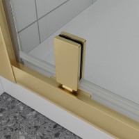 Душевая дверь Veconi Ottimo P30 G, 800x1900, золото брашинг, стекло матовое